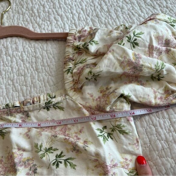 ✨ & Other Stories Women’s White Linen Blend Floral 0 - Picture 9 of 10